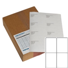 P4E Graphic Laser labels 4/sheet BULK PACK Pk500