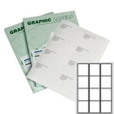 A12 Graphic Laser labels 12/sheet 63.5 x 71.5 mm