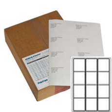 A12 Graphic Laser labels 12/sheet BULK PACK pk500