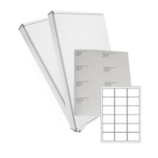 White Laser labels 18/sheet Value 63.5 x 46.6mm