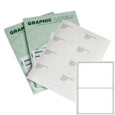 A2 Graphic Laser labels 2/sheet