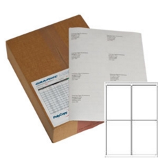 A4 Graphic Laser labels 4/sheet BULK PACK pk500
