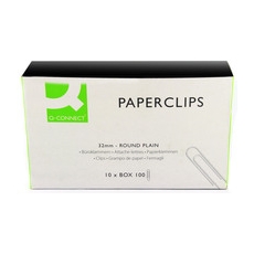 Large Plain Paperclips 32mm (Pk 10 x100)