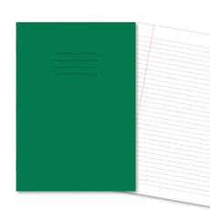 9x7" Exercise Books 8mm F/M 80Pg (229x178mm) Dark Green