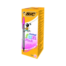 Bic Cristal Fun Pink Ball Pens Pk20 (^)