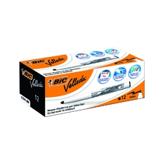 Bic Velleda 1741 Markers Black Pk12