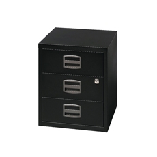 Bisley 3 Drw Home Flng Cabinet Black