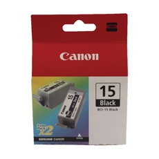 Canon BCI-15BK Inkjet Cart Twnpk Blk