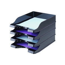 Deflecto SteriTouch Letter Tray Blk