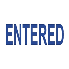 COLOP Green Line Stamp ENTERED Blue