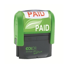 COLOP Word Stamp Green Line Paid