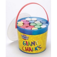 Jumbo Playground Chalks Assorted Pk20