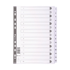 Guildhall Mylar Index A4 1-15 (^)