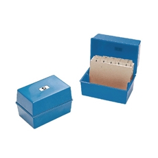 Q-Connect 5x3in Blue Card Index Box