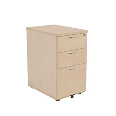 Jemini 3 Drw Desk High Pedestal Mpl
