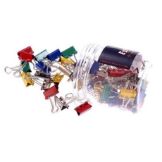 Necessities Foldback Clips Assorted Colours Tub NSJ003