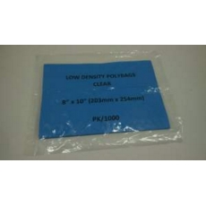 Poly Bags Clear 8" x 10" Low Density