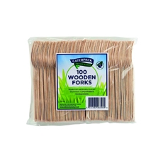 Caterpack Env Wooden Forks Pk100