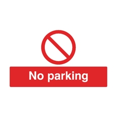 Safety Sign No Parking 300x500mm PVC