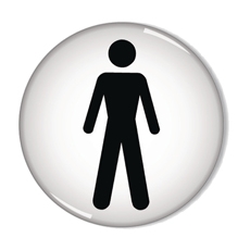 General Domed Sign Men Symbol 60mm