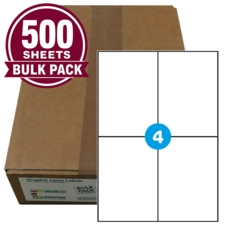 P4E Graphic Laser labels 105mm x 148mm 4/Sheet Pack of 500