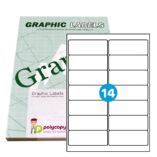 A14 Graphic Laser labels 99.1 x 38.1mm 14/Sht Pack of 100