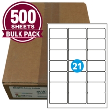 A21 Graphic Laser labels 63.5 x 38.1mm 21/Sheet Pk of 500