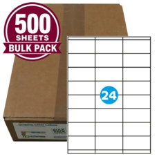 P24S Graphic Laser labels 70mm x 35mm 24/Sheet Pack of 500