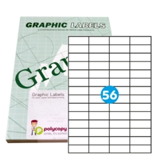 P56 Graphic Laser labels 52mm x 21mm 56/Sheet Pack of 100