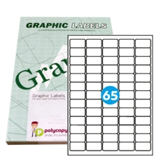 A65 Graphic Laser labels 38.1 x 21.2mm 65/Sht Pack of 100