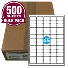 A65 Graphic Laser labels 38.1 x 21.2mm 65/Sht Pack of 500