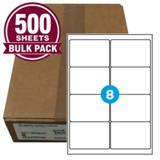 A8 Graphic Laser labels 99.1mm x 67.7mm 8/Sheet Pack of 500