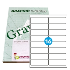 A16 Graphic Laser labels 99.1 x 33.9mm 16/Sheet Pk of 100