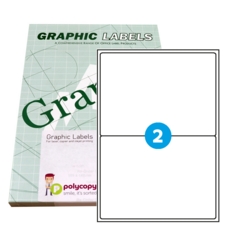 A2 Graphic Laser labels 199.6 x 143.5mm 2/Sht Pack of 100
