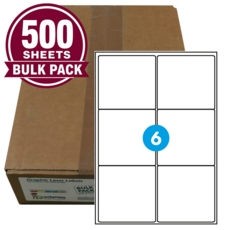 A6 Graphic Laser labels 99.1mm 93.1mm 6/Sheet Pack of 500