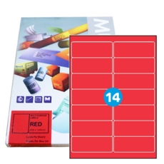A14 Red Graphic Laser labels 99.1 x 38.1mm 14/Sheet Pk 100