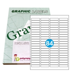 SL84 Graphic Laser labels 46mm x 11.1mm 84/Sht Pack of 100