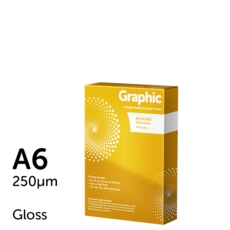 Graphic A6 Gloss Laminating Pouches 250 Micron (Pk of 100)