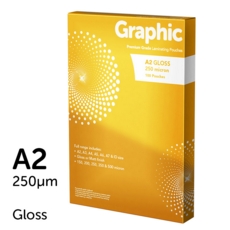 Graphic A2 Gloss Laminating Pouches 250 Micron (Pk of 50)