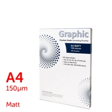 Graphic A4 Matt Laminating Pouches 150 Micron (Pk of 100)