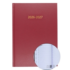 2026/27 ACADEMIC Diary A5 Page/Day BURGUNDY