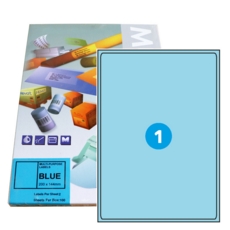 A0 Blue Graphic Laser labels 199 x 287mm 1/Sheet Pk 100