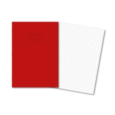 A4 Exercise Books 10mm Squared 80Pg Red