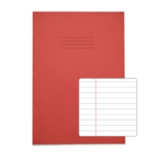 A4 Exercise Books 8mm F/M 80Pg Red