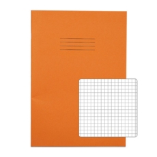 A4 Exercise Books 5mm Squared 80Pg Orange