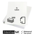 EnduroCopy Tuff A4 - Self Adhesive Labels, Matt White