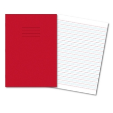 A4 Handwriting Ruled Book 80pg 4DL16 Red