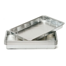 Aluminum foil trays 318mm x 191mm x 33mm. Pack of 250