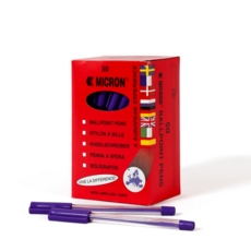 Micron Medium Ballpens Purple Pk50
