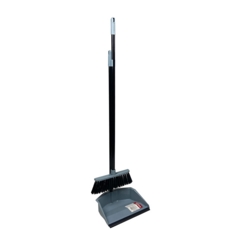Long Handled Plastic Dustpan & Brush Set